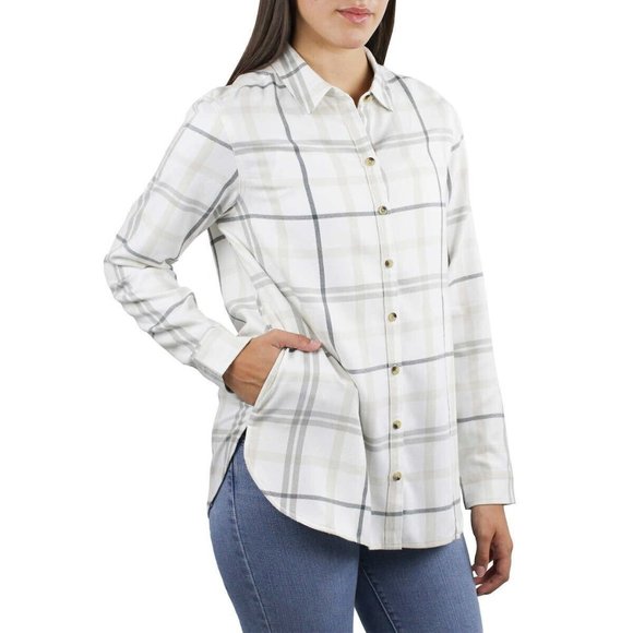 NWT Jachs Girlfriend Women's Plaid Super Soft Flannel Button Shirt, Size S - Picture 1 of 11